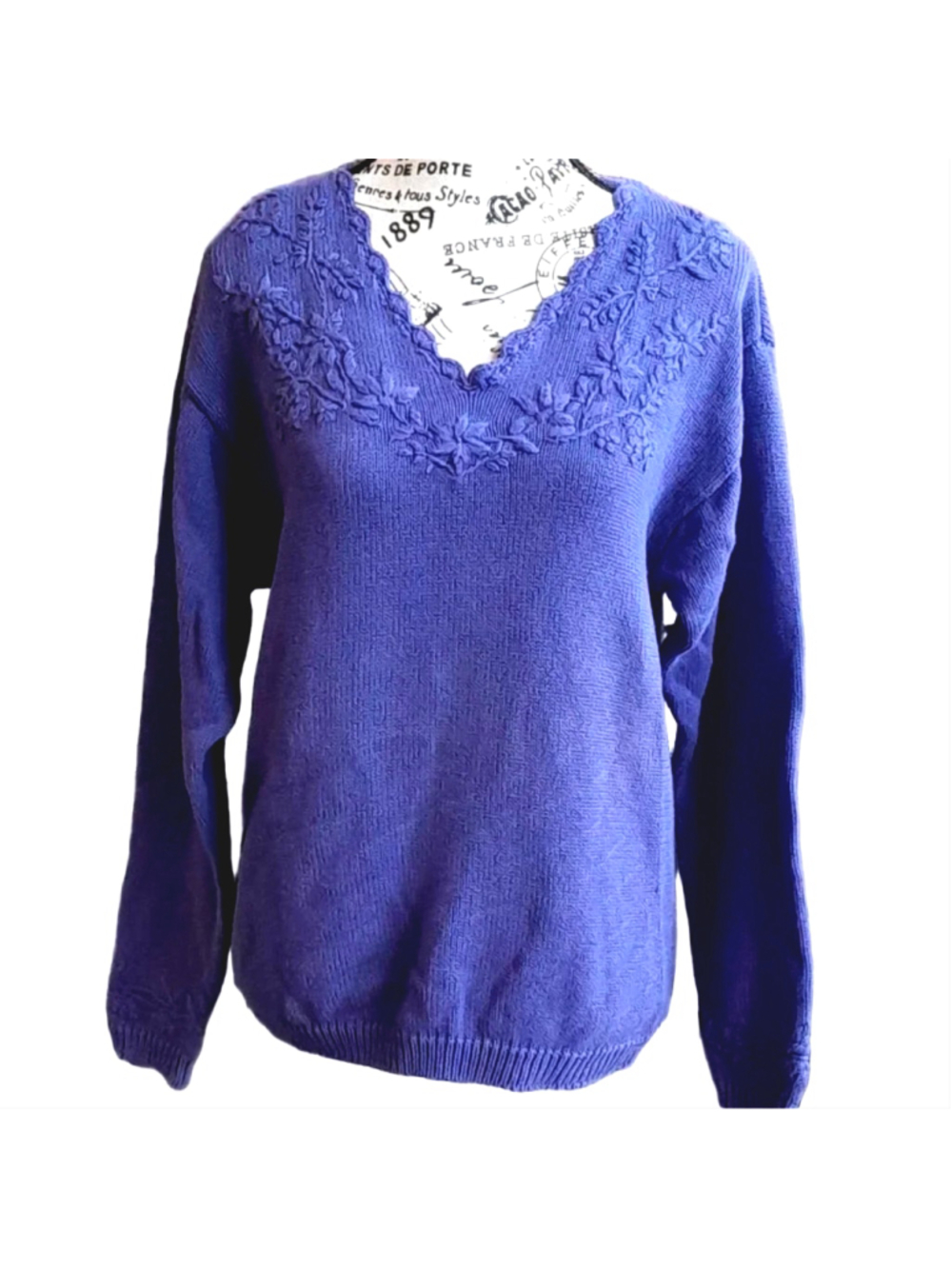 Northern Reflections Sweater S Purple Knit Cotton sweater